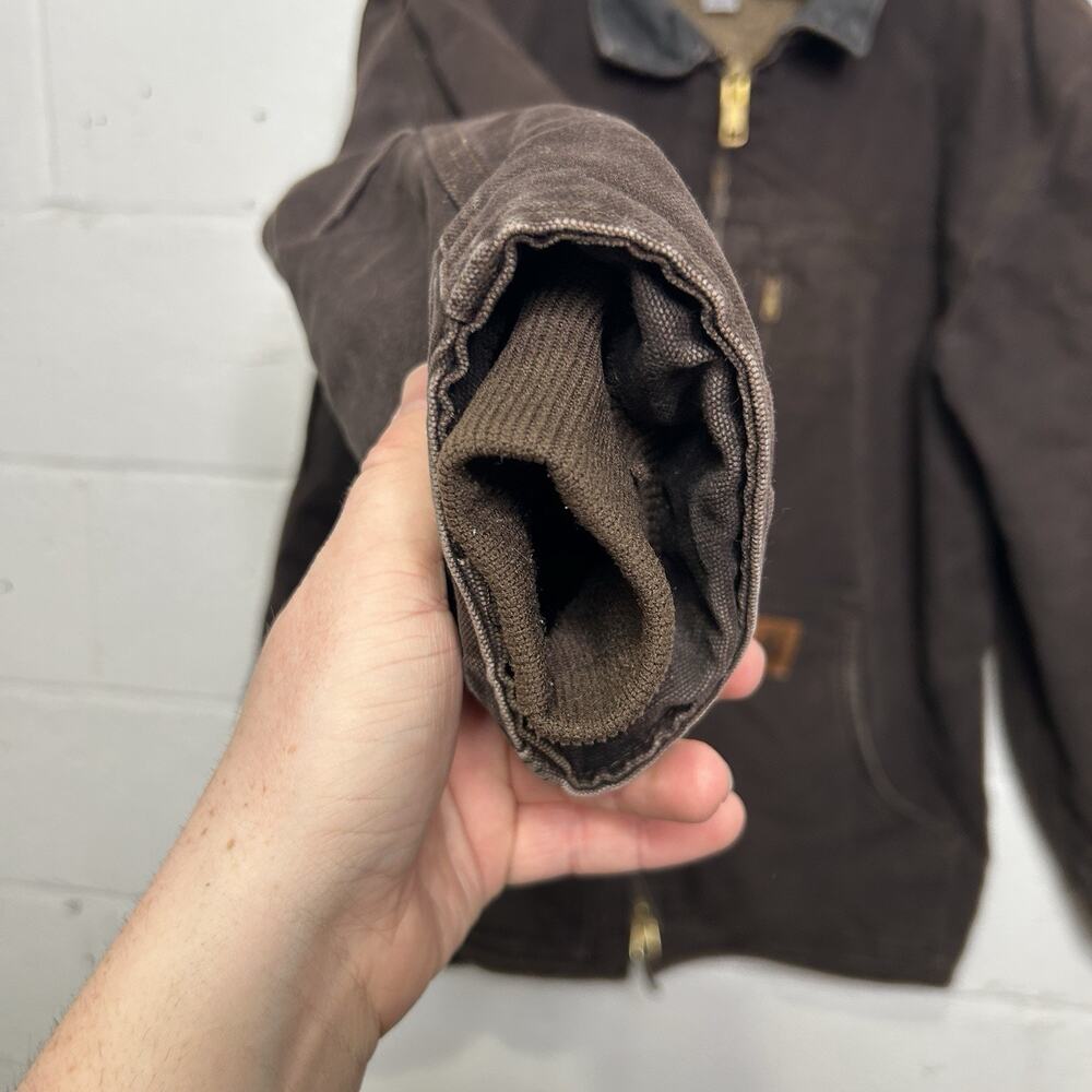 Vintage Carhartt Sherpa-Lined Ridge Jacket “Dark Brown” C61 - Picture 7 of 14